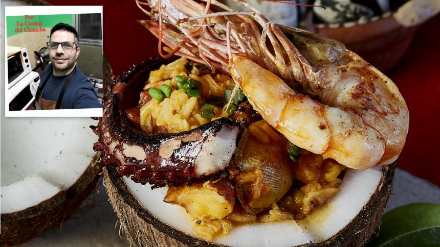 El Guacho de Mariscos es un plato panameño asopado de arroz con mariscos, también  se le suma rabo de puerco. Tradicionalmente, en el país centroamericano se lo sirve en vasijas vegetales hechas de huacales, taparas o totumas, también se utilizan la calabaza o el coco