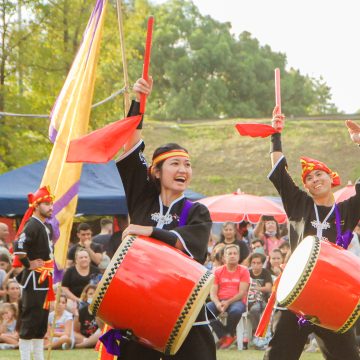 El potencial de los tambores de Japón en el Centro Cultural Borges